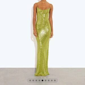 Rat & Boa GINA Lime Green Maxi Dress